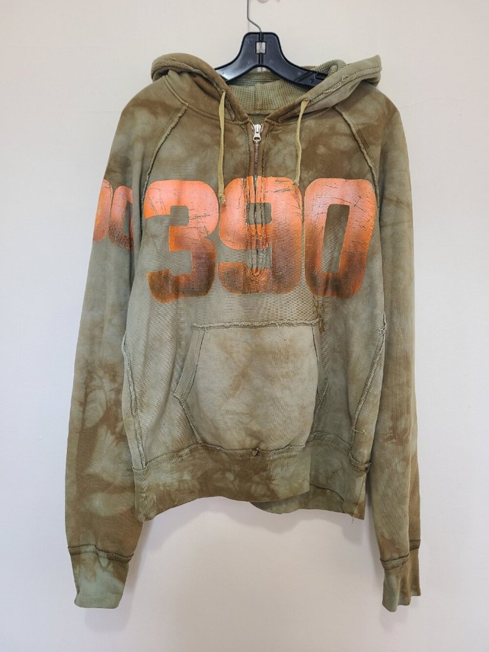 The Great China Wall Hoodie Men's Green Half Zip size M